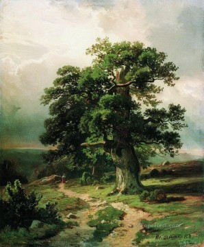 ウッズ Painting - オーク材 1865 古典的な風景 イワン・イワノビッチの木々